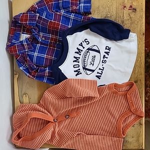 Carter's 3m fleece, bodysuit hoodie and long sleeve